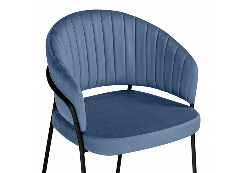 Стул на металлокаркасе, Лео синий Brendy Classic Blue 08 / черный