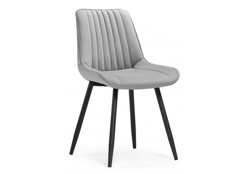 Стул на металлокаркасе, Седа светло-серый / черный