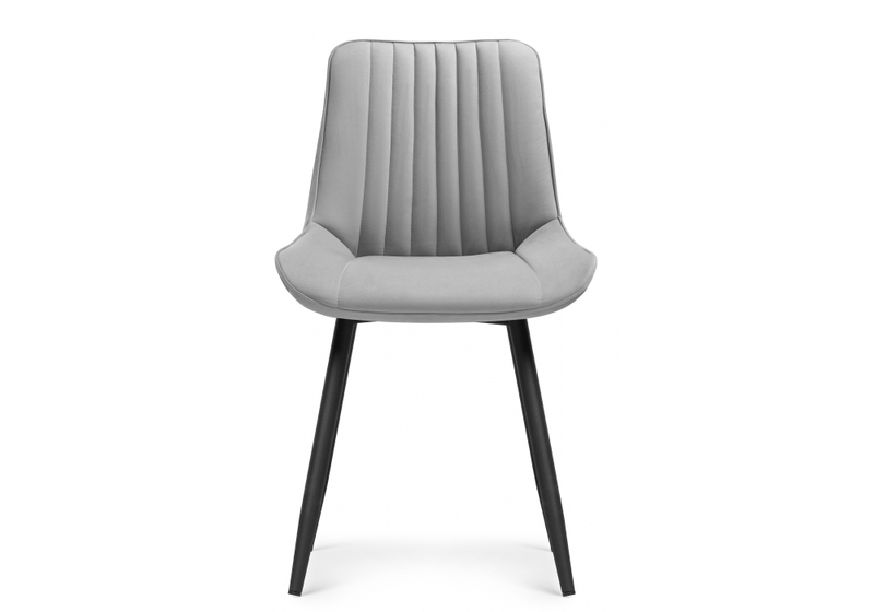 Стул на металлокаркасе, Седа светло-серый / черный