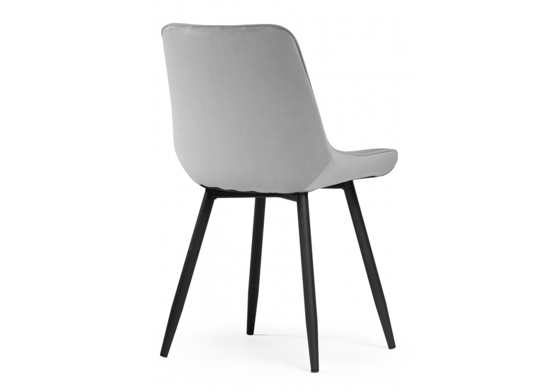 Стул на металлокаркасе, Седа светло-серый / черный