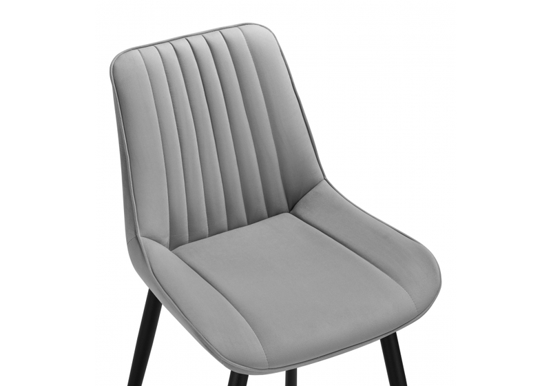 Стул на металлокаркасе, Седа светло-серый / черный