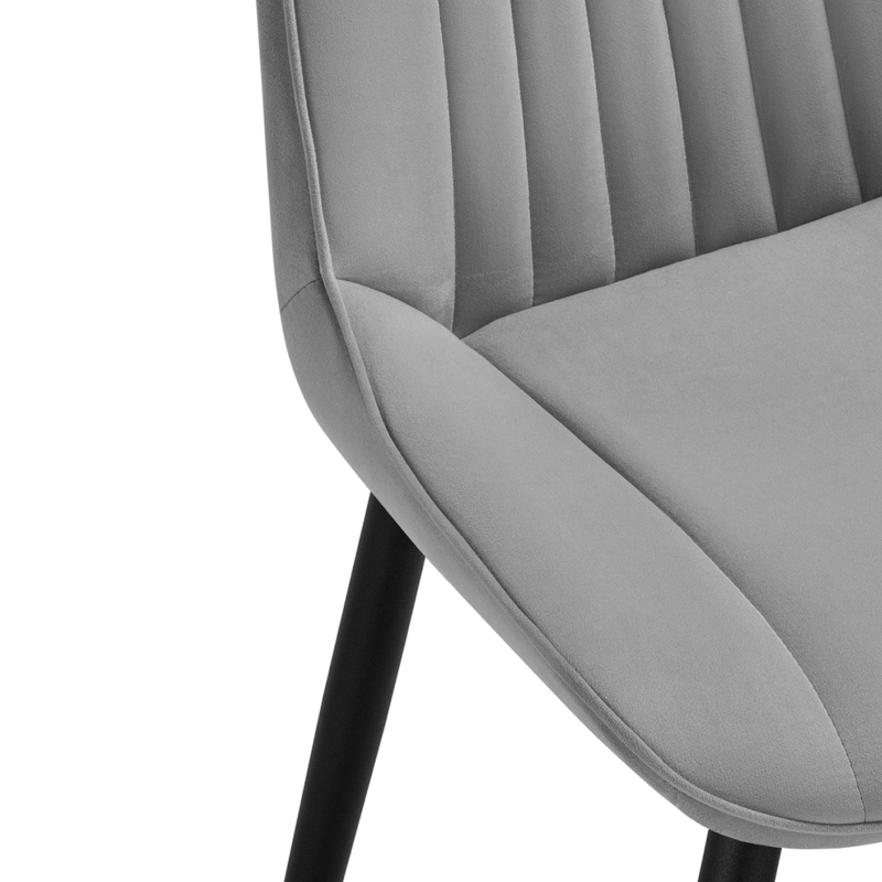 Стул на металлокаркасе, Седа светло-серый / черный