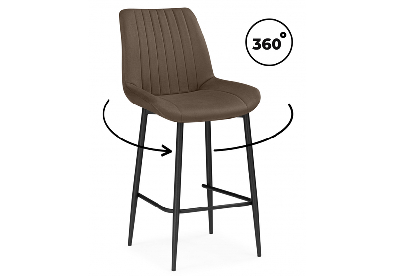 Барный стул, Седа 360 коричневый (zd 233) / черный np