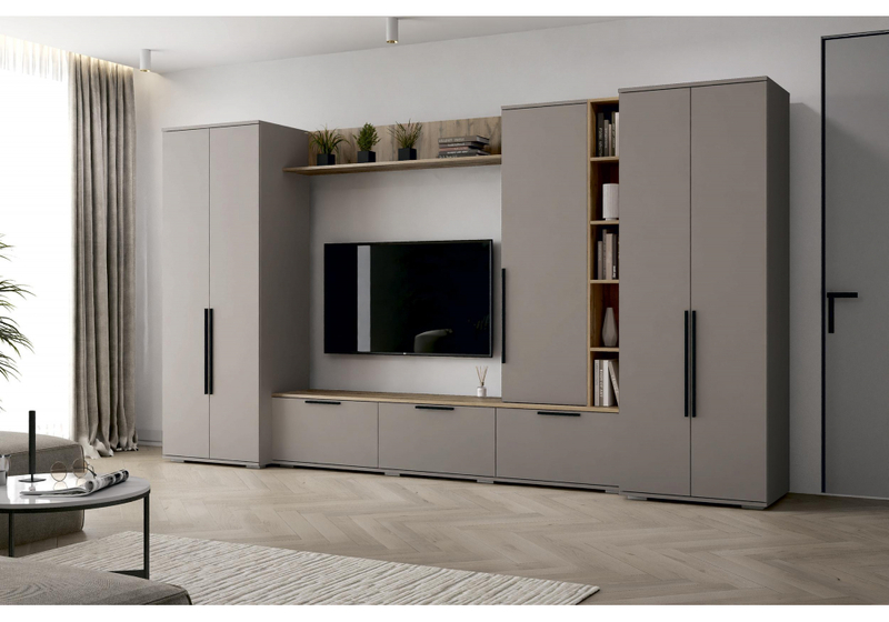 ТВ-тумба, Филеста кашемир / дуб вотан