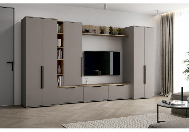 ТВ-тумба, Филеста кашемир / дуб вотан