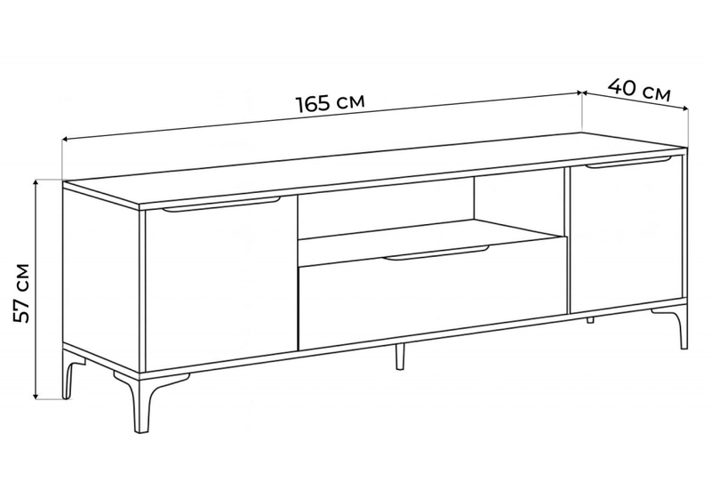 ТВ-тумба, Иадама графит / графит софт