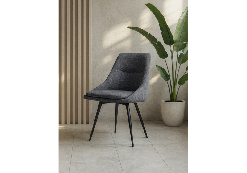 Стул на металлокаркасе, Avian вращающийся темно-серый / черный