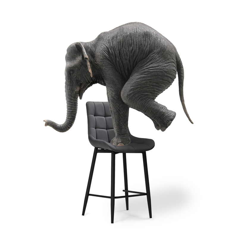 Барный стул, Алст К темно-серый / черный