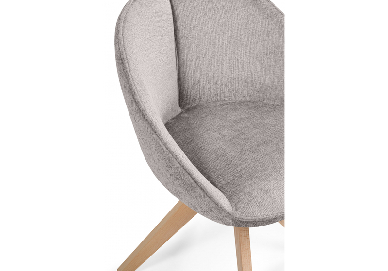 Стул деревянный, Anabel светло-серый / бук