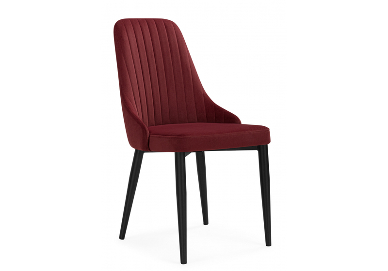 Стул на металлокаркасе, Kora wine red / black