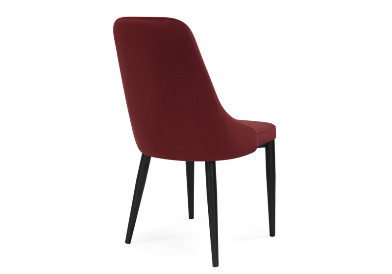 Стул на металлокаркасе, Kora wine red / black