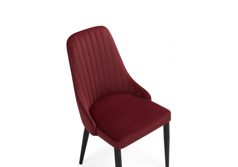 Стул на металлокаркасе, Kora wine red / black