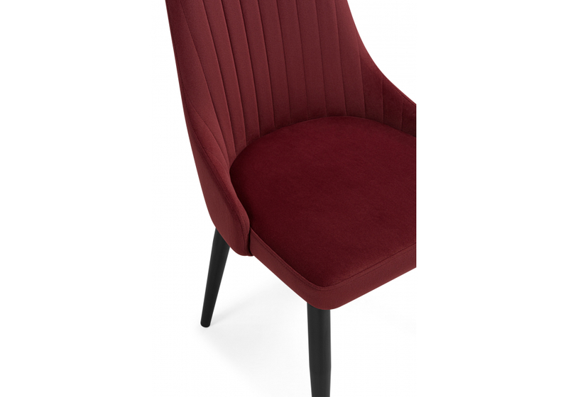 Стул на металлокаркасе, Kora wine red / black