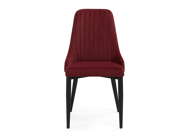 Стул на металлокаркасе, Kora wine red / black