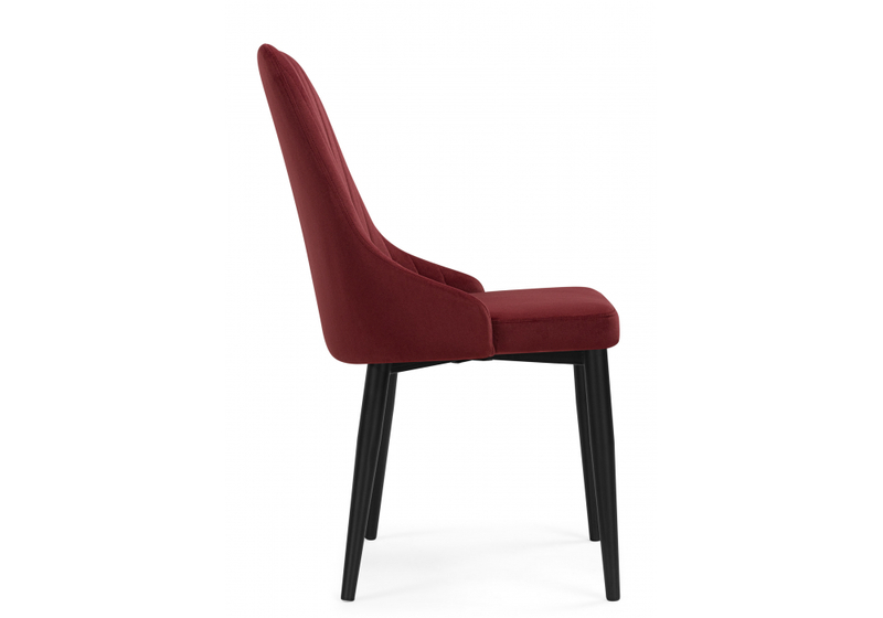 Стул на металлокаркасе, Kora wine red / black