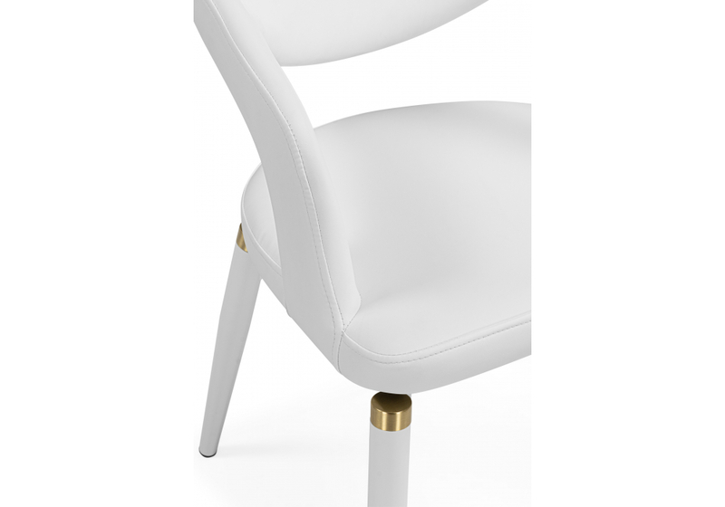 Стул на металлокаркасе, Palma white / white and gold
