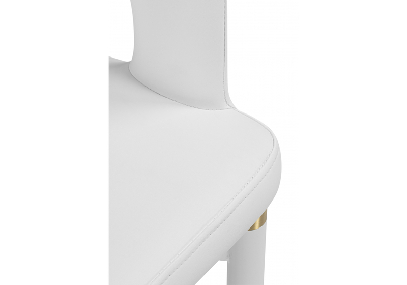 Стул на металлокаркасе, Palma white / white and gold