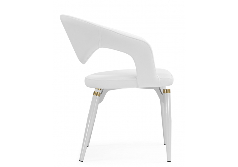 Стул на металлокаркасе, Palma white / white and gold