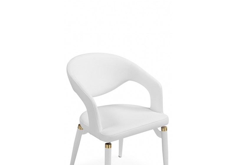 Стул на металлокаркасе, Palma white / white and gold