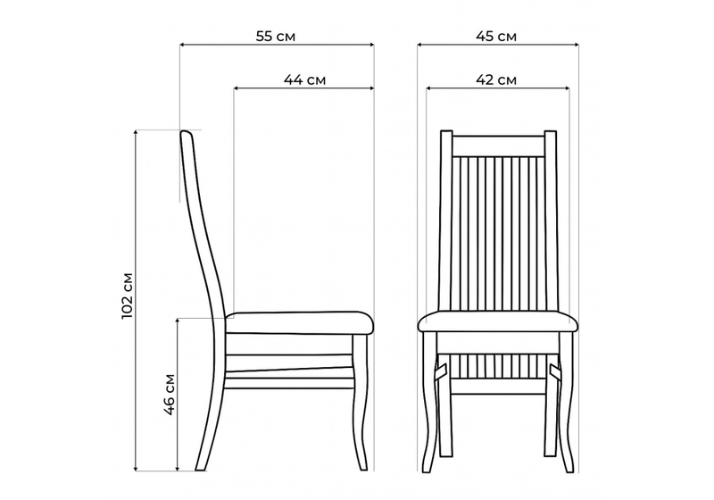 Стул деревянный, Арлет белый / жесткий