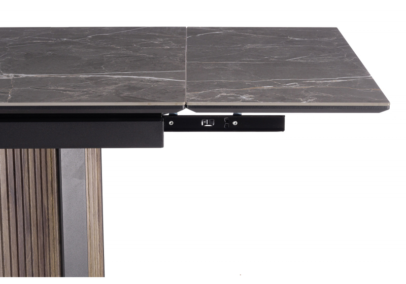 Керамический стол, Саливан 180x90 nero marquina / дуб бомонд лофт