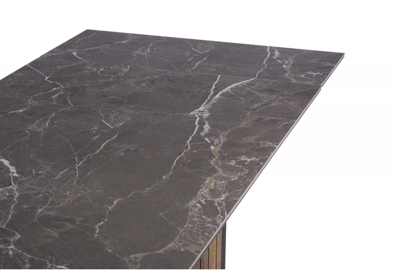 Керамический стол, Саливан 180x90 nero marquina / дуб бомонд лофт