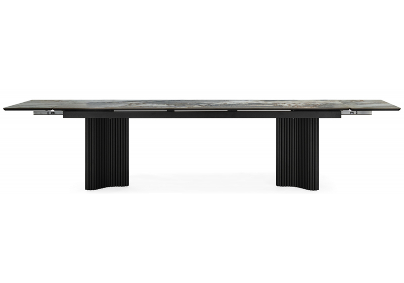 Керамический стол, Мален 240x110 mineral stone baldoser / черный