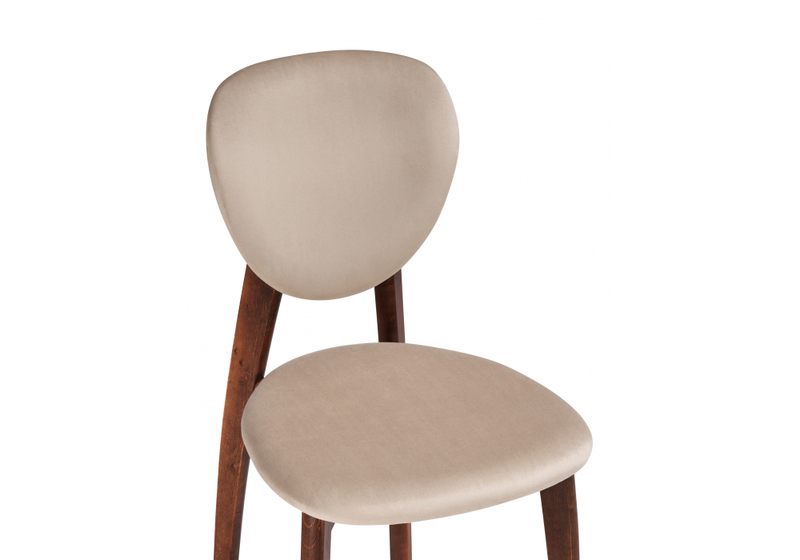 Стул деревянный, Вакимо ткань tenerife beige / миланский орех