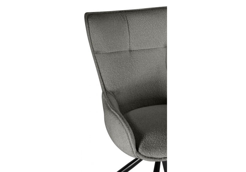 Стул на металлокаркасе, Chicago light gray / black