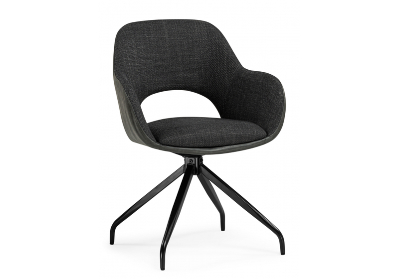 Стул на металлокаркасе, Memfis graphite / black