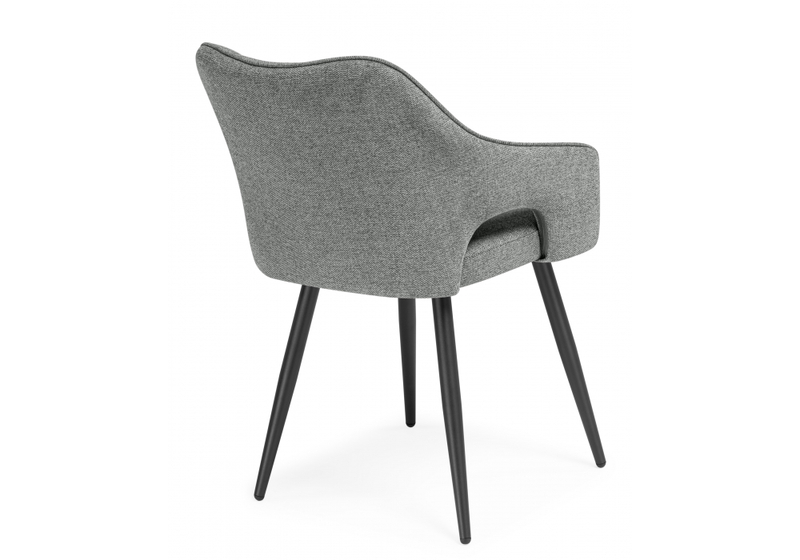 Стул на металлокаркасе, Hera dark gray / black
