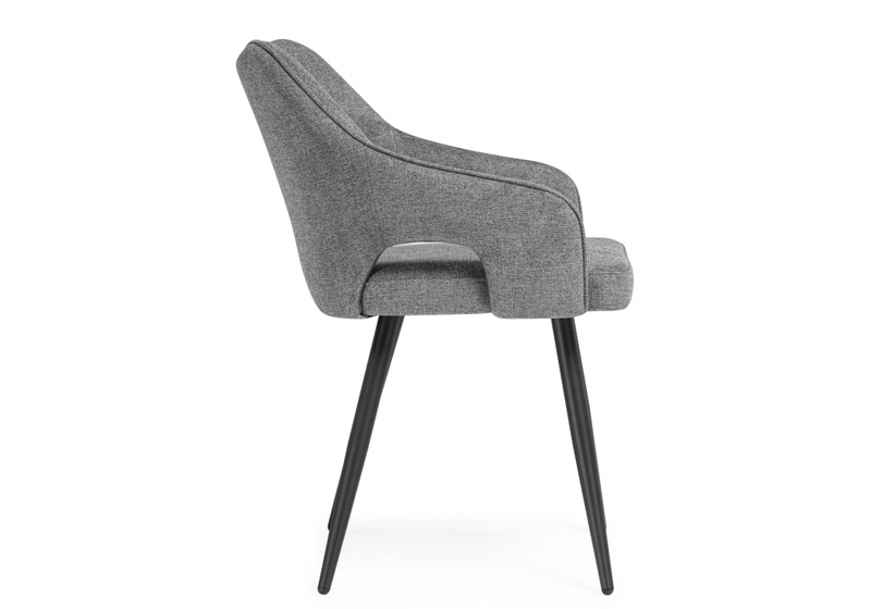 Стул на металлокаркасе, Hera dark gray / black