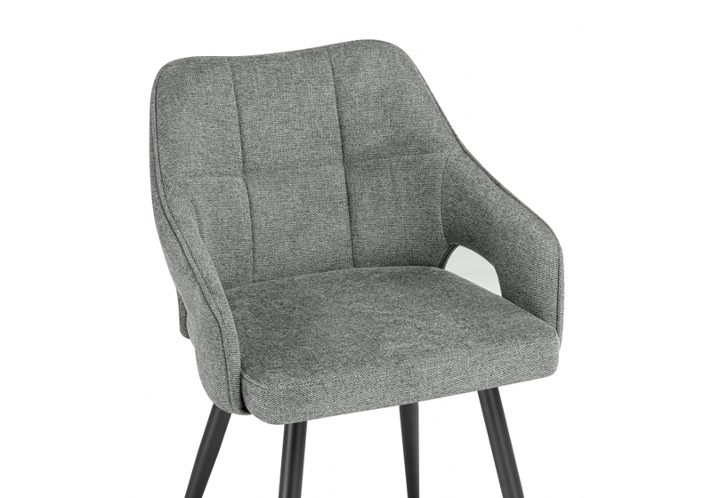 Стул на металлокаркасе, Hera dark gray / black