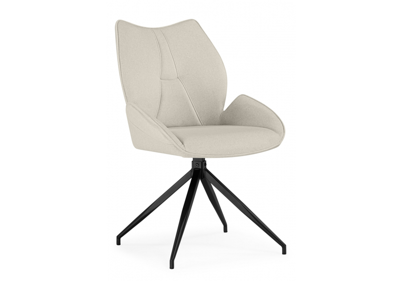 Стул на металлокаркасе, Miranda 360 крутящийся beige / black