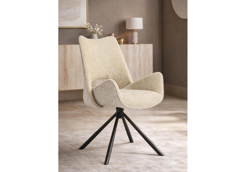 Стул на металлокаркасе, Balaton 360 крутящийся beige / black