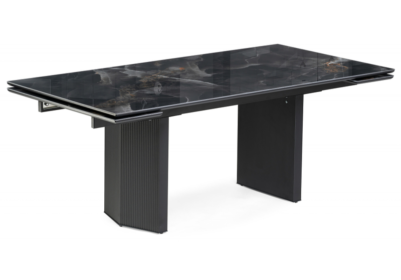 Керамический стол, Монерон 200(260)х100х77 black paradise / черный