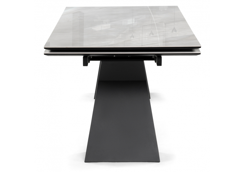 Керамический стол, Денхольм 240(290)х100х75 rystal onyx bianco / черный