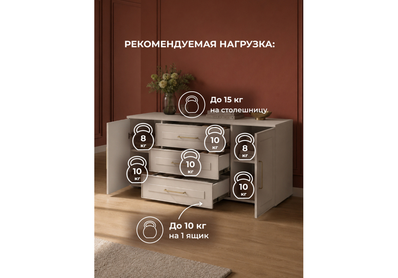 Комод, Мотру ТБ-02 кашемир / шампань