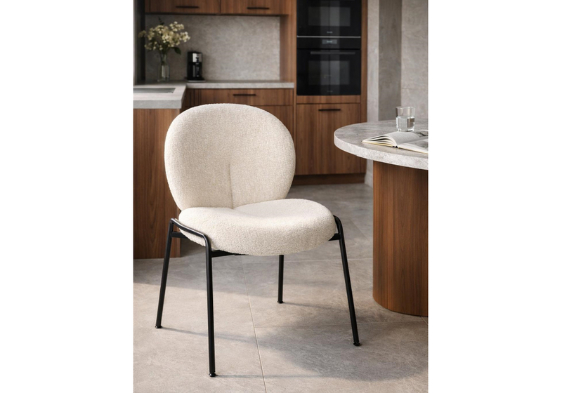 Стул на металлокаркасе, Kalipso 1 white / black