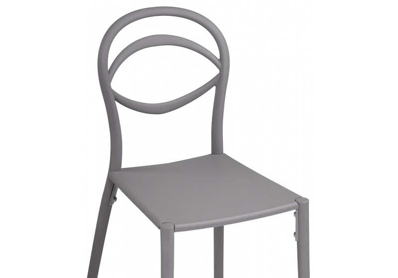 Пластиковый стул, Simple gray