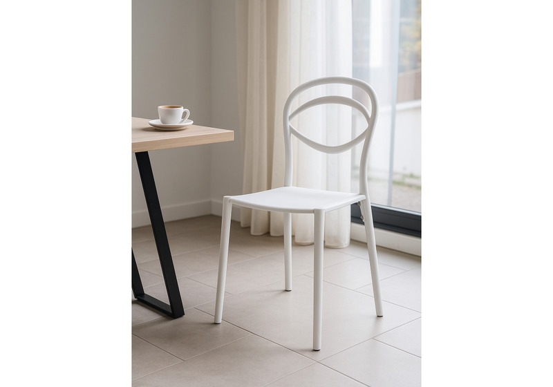 Пластиковый стул, Simple white