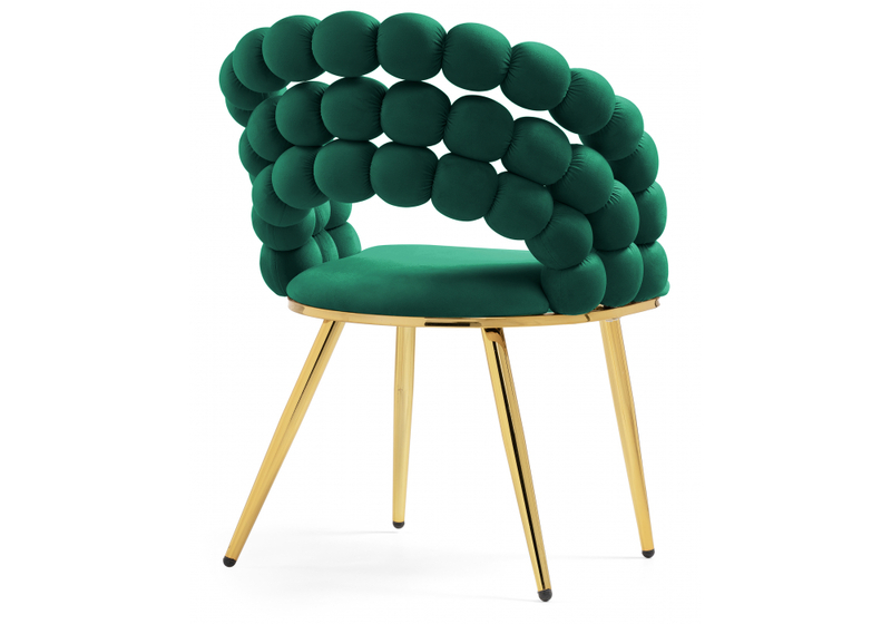 Стул на металлокаркасе, Ball green / gold
