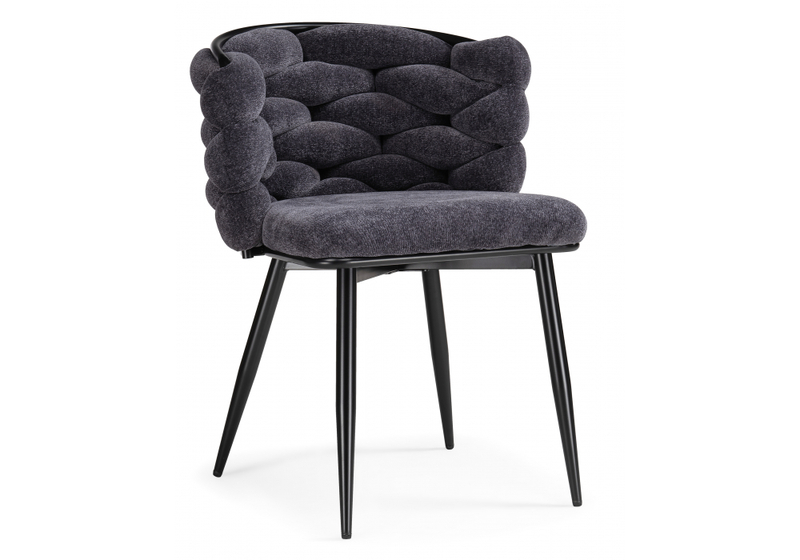 Стул на металлокаркасе, на металлокаркасе Rendi gray-blue / black