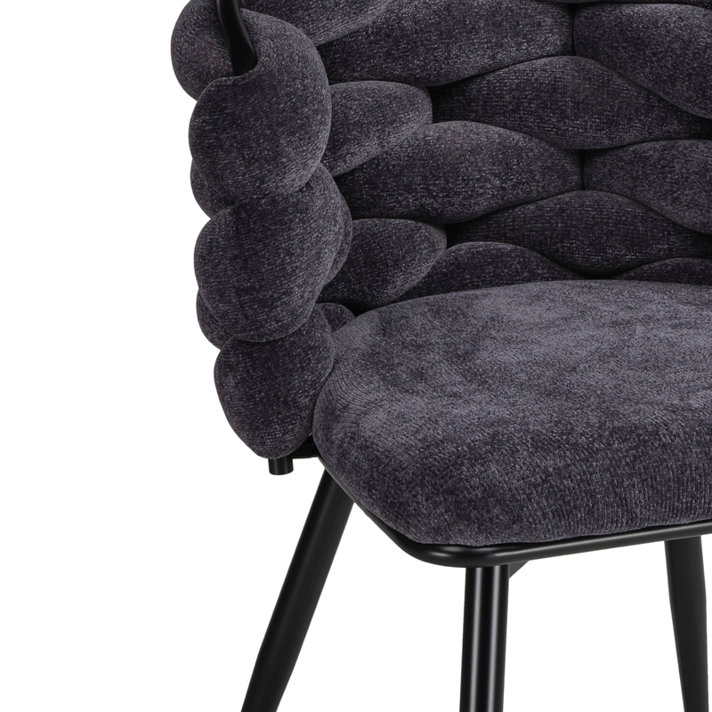 Стул на металлокаркасе, на металлокаркасе Rendi gray-blue / black