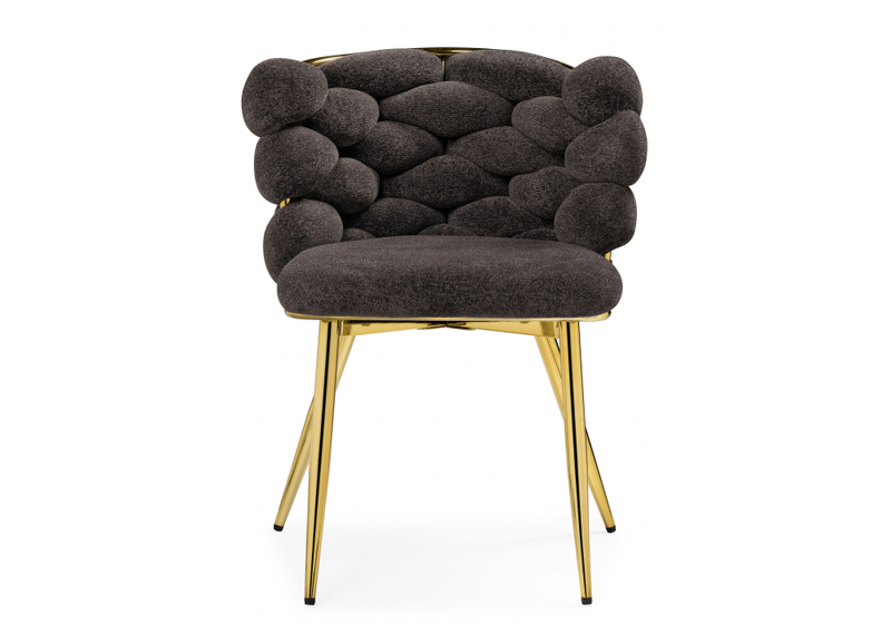 Стул на металлокаркасе, на металлокаркасе Rendi gold /  gray