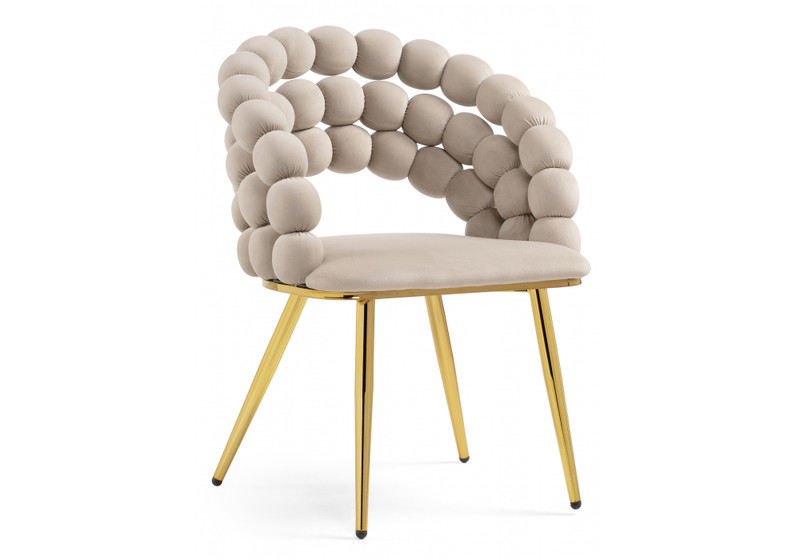 Стул на металлокаркасе, Ball beige / gold