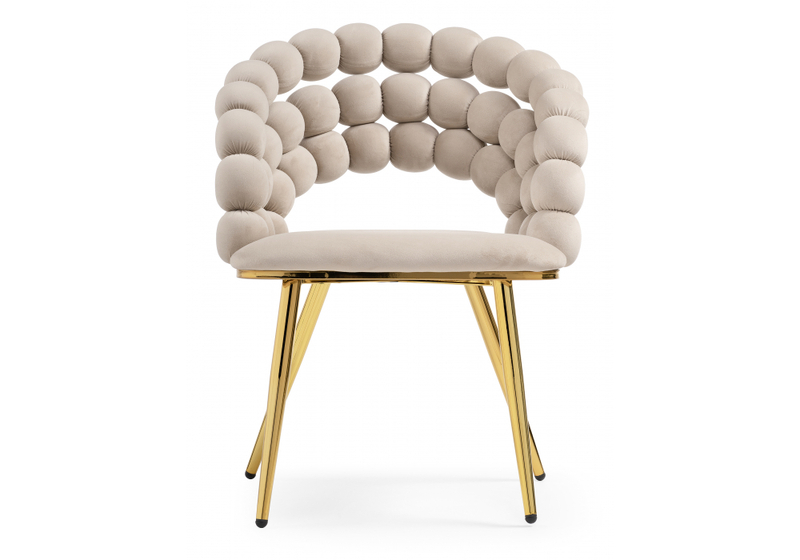 Стул на металлокаркасе, Ball beige / gold