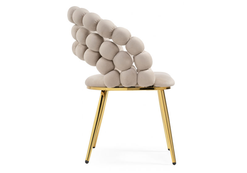 Стул на металлокаркасе, Ball beige / gold