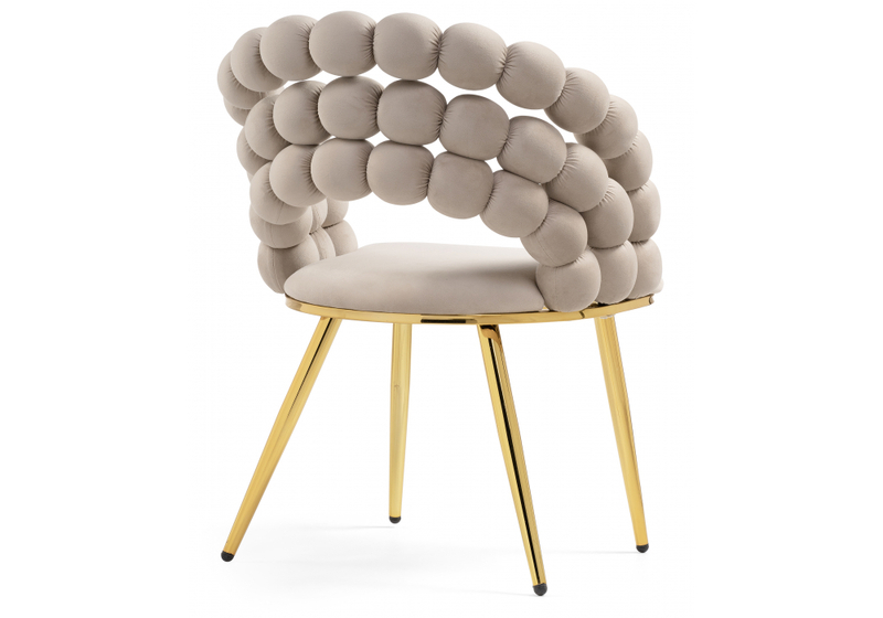 Стул на металлокаркасе, Ball beige / gold