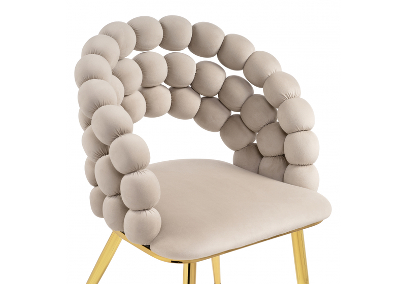 Стул на металлокаркасе, Ball beige / gold